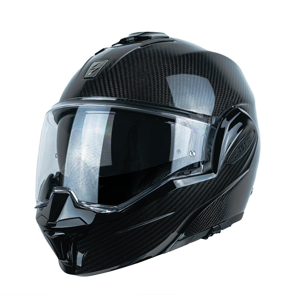 CASCO SCORPION EXO-TECH EVO CARBON SOLID BLACK GLOSS SKU:118-261-03-#