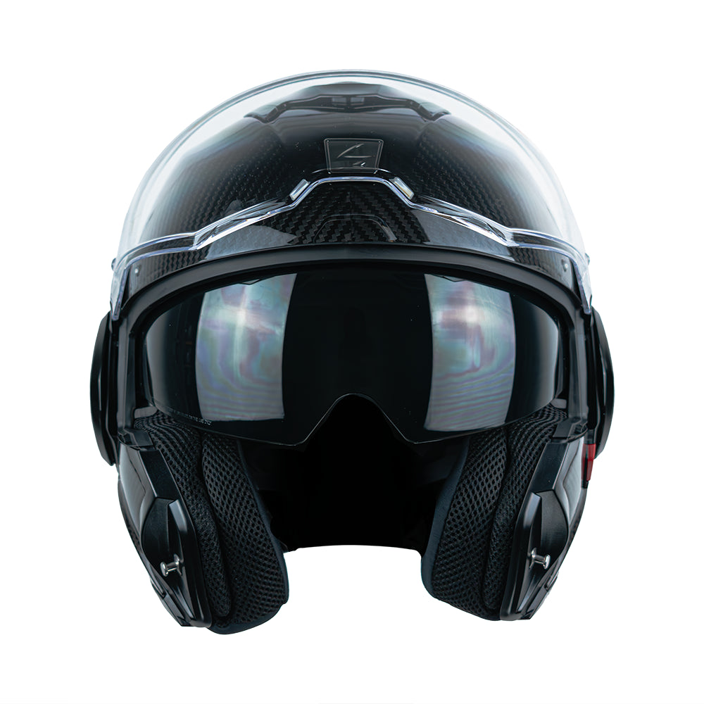 CASCO SCORPION EXO-TECH EVO CARBON SOLID BLACK GLOSS SKU:118-261-03-#