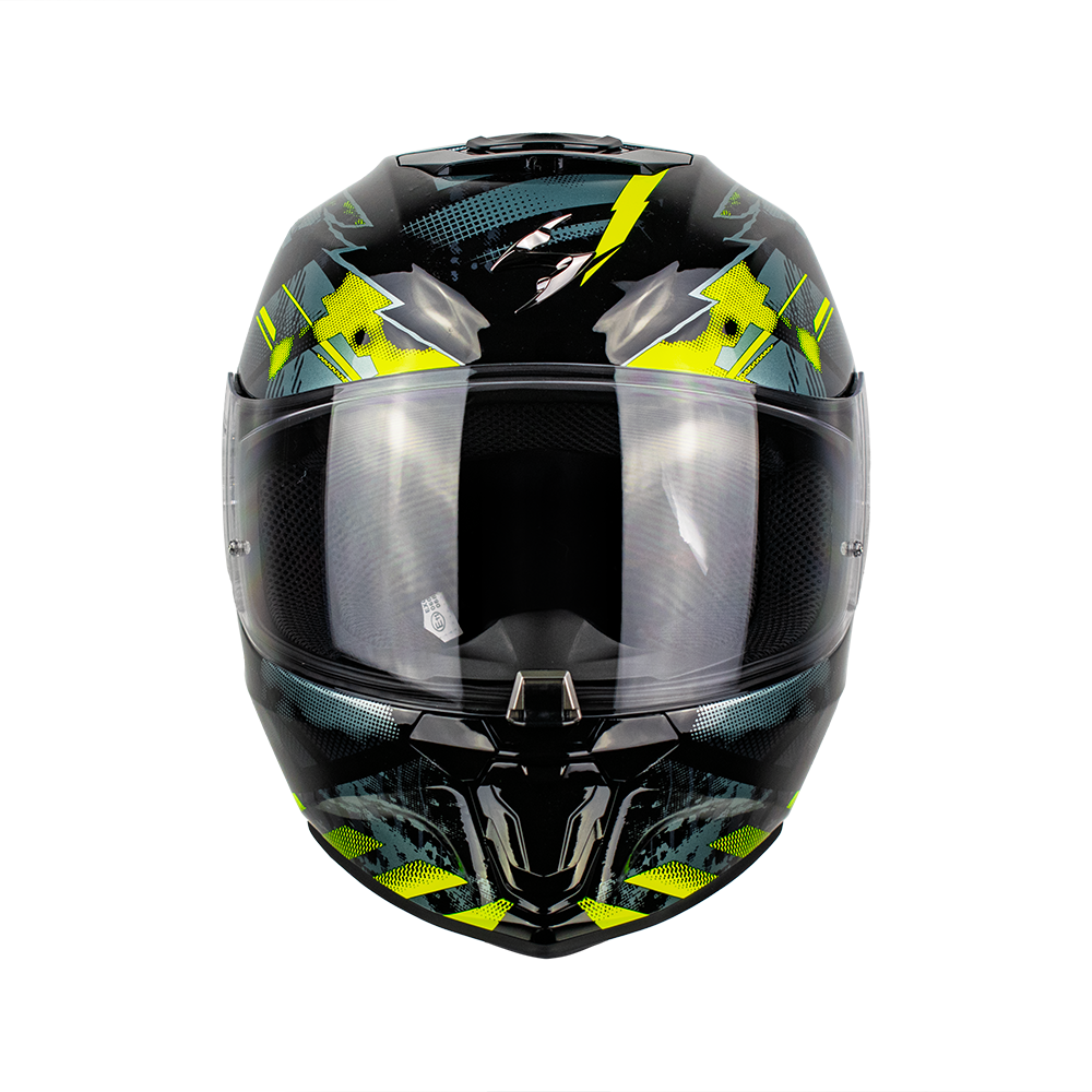 CASCO SCORPION EXO-391 CLUTTER BLACK-NEON YELLOW SKU: 139-480-141-0#