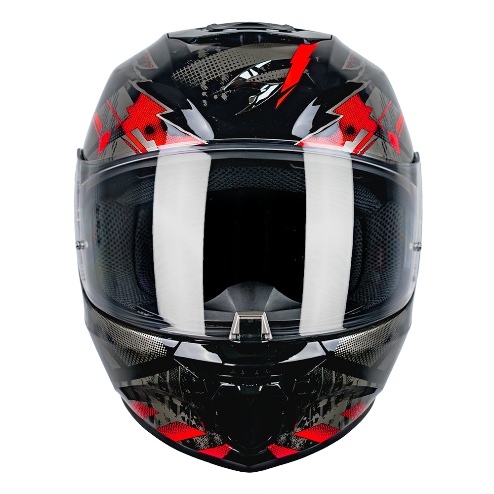 CASCO SCORPION EXO-391 CLUTTER BLACK - RED SKU: 139-480-24-0#