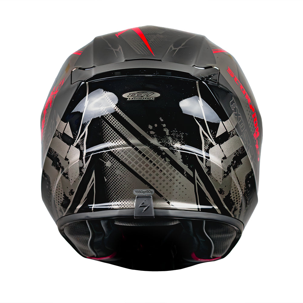 CASCO SCORPION EXO-391 CLUTTER BLACK - RED SKU: 139-480-24-0#