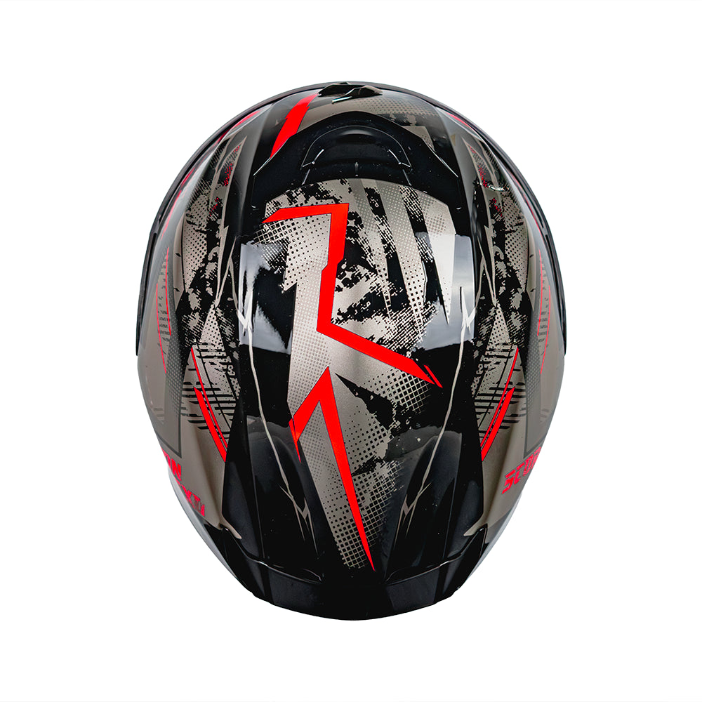 CASCO SCORPION EXO-391 CLUTTER BLACK - RED SKU: 139-480-24-0#