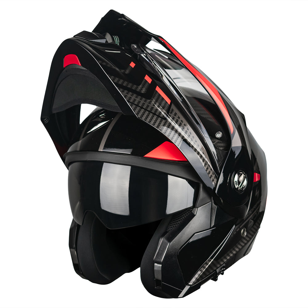 CASCO SCORPION EXO ADX-2 LEWIS BLACK - RED SKU: 89-504-24-0#
