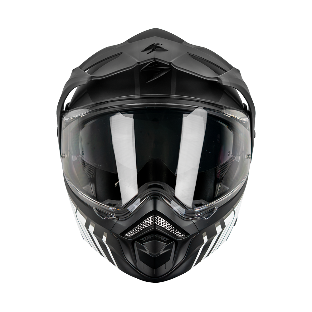 CASCO SCORPION EXO ADX-2 LEWIS MATT BLACK - SILVER SKU: 89-504-159-0#