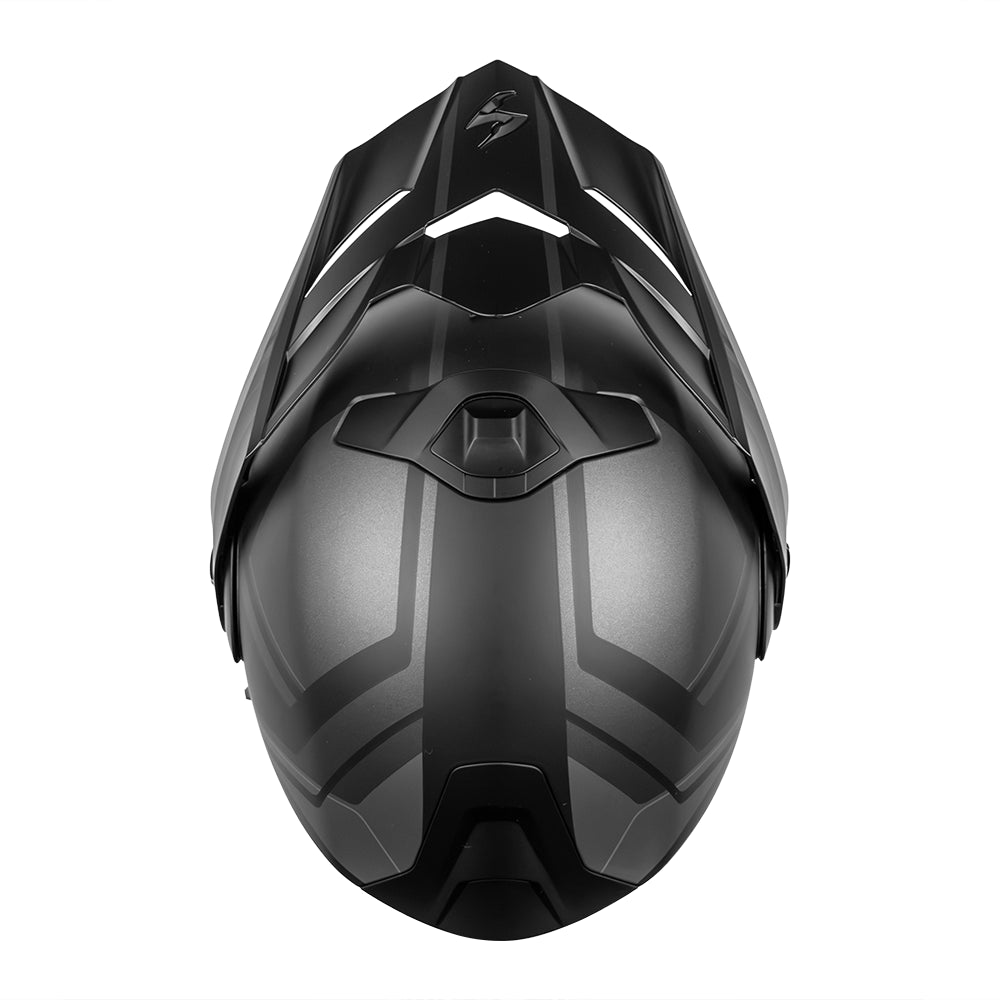 CASCO SCORPION EXO ADX-2 LEWIS MATT BLACK - SILVER SKU: 89-504-159-0#