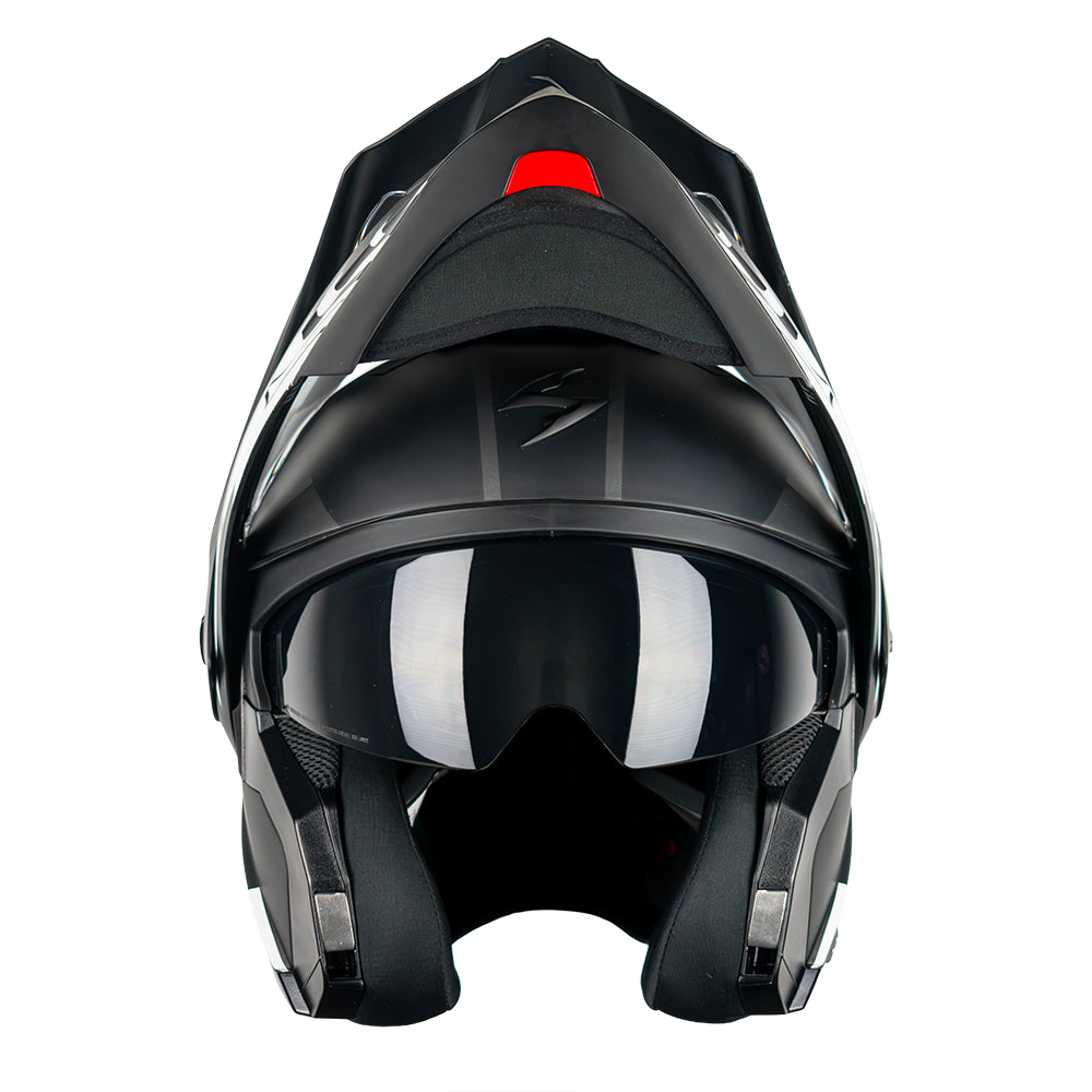CASCO SCORPION EXO ADX-2 LEWIS MATT BLACK - SILVER SKU: 89-504-159-0#