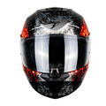 CASCO SCORPION EXO-391 WOLF MATT BLACK - SILVER - RED SKU: 139-516-24-#
