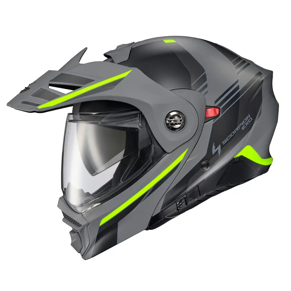 CASCO MODULAR SCORPION EXO EXO-AT960 MONK GRIS/HI-VIZ | SKU: 75-3271#