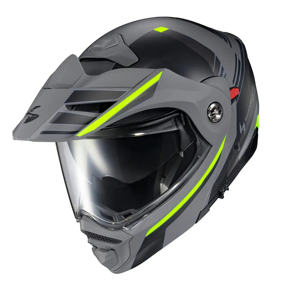 CASCO MODULAR SCORPION EXO EXO-AT960 MONK GRIS/HI-VIZ | SKU: 75-3271#