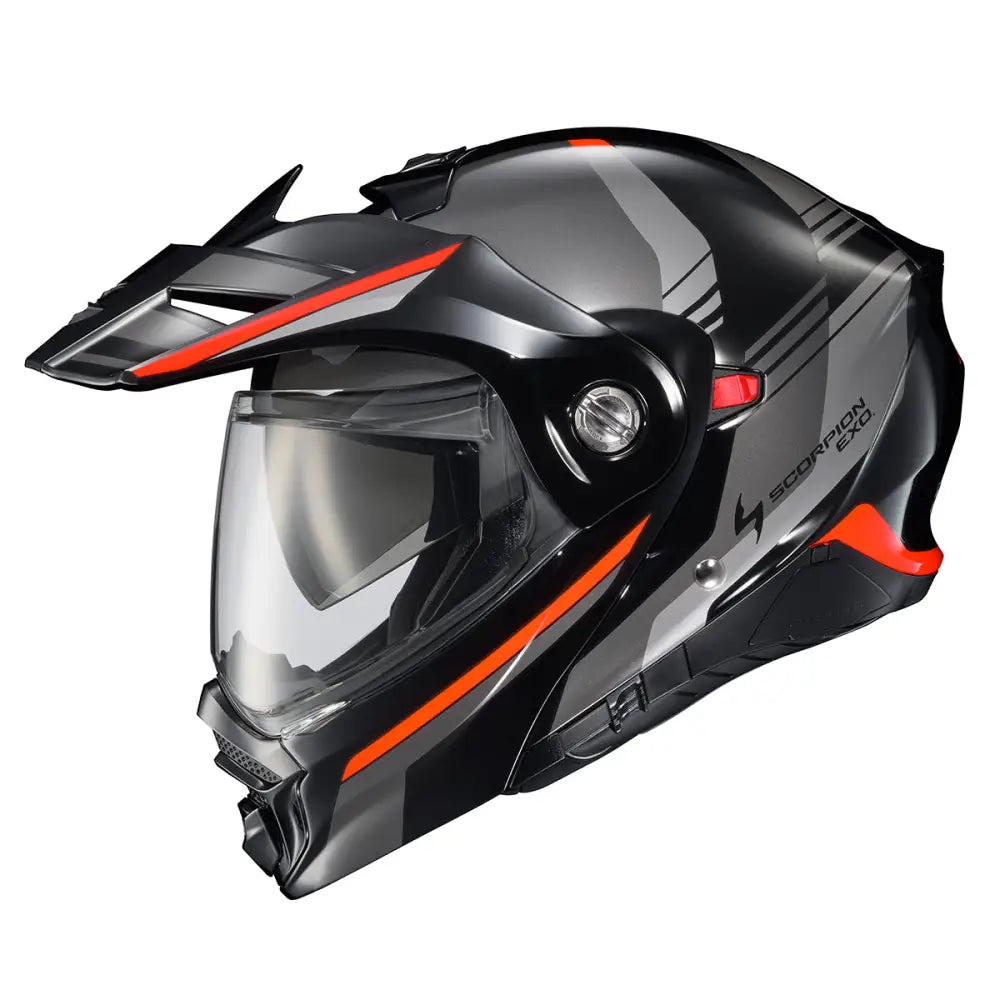 CASCO EXO-AT960 MODULAR HELMET MONK BLACK/RED | SKU: 75-3272#