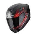 CASCO SCORPION EXO-391 WOLF MATT BLACK - SILVER - RED [139-516-24-#]
