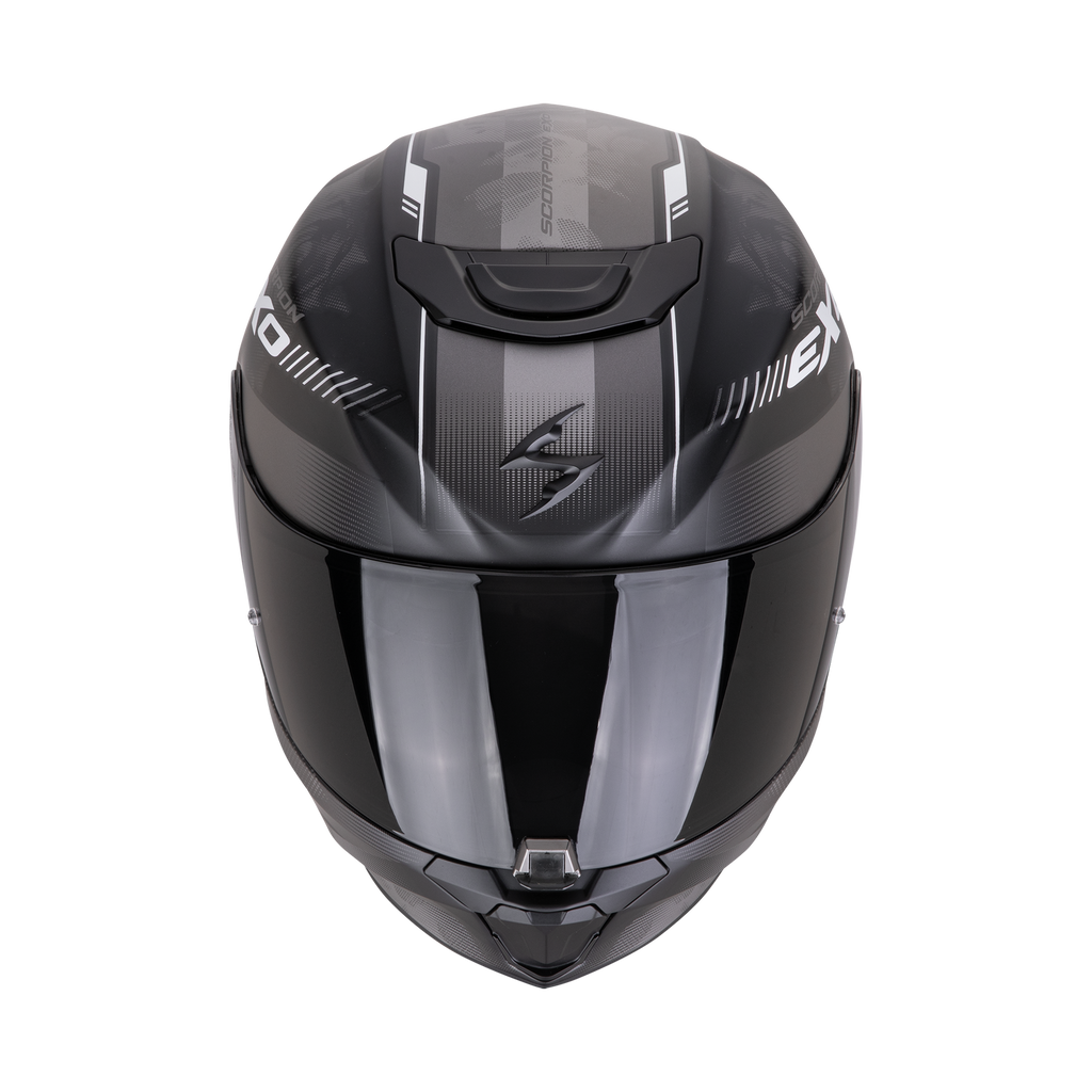 CASCO SCORPION EXO-391 AVA MATT BLACK - SILVER SKU: 139-477-159-0#